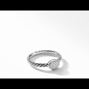 Petite Pave Oval Ring with Diamonds